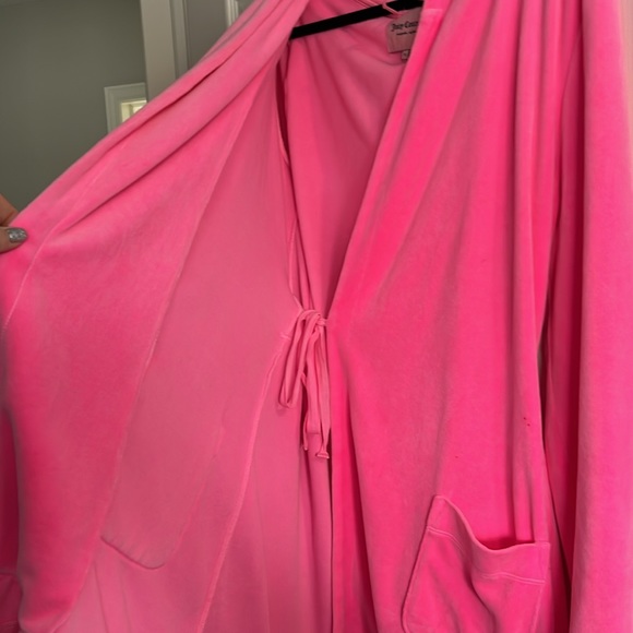 JUICY COUTURE Velvet Robe, Pink, Size M - Picture 6 of 6
